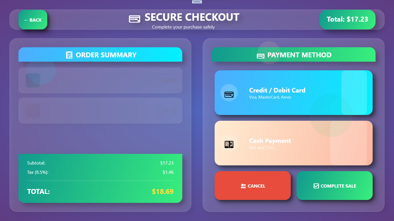 Point of Sale System Screenshot 2