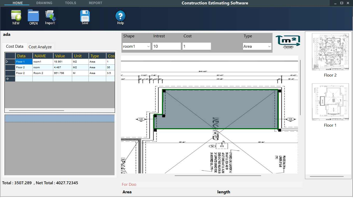 Smart Cost Estimating System Screenshot 3